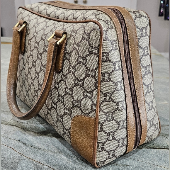 Vintage Gucci Plus GG Supreme Satchel Top Handle Bag 1980s - Picture 5 of 17
